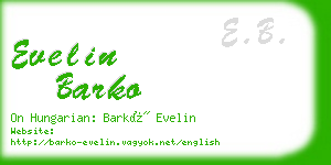 evelin barko business card